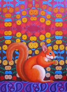 赤リス、2014年 作： Jane Tattersfield