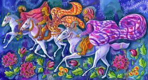 The Three Kings、2008、（インクとガッシュ） 作： Jane Tattersfield
