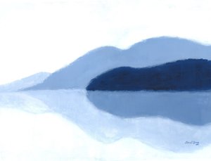 サンファン諸島リフレクションズ 2021年頃（紙にカゼイン） 作： Janel Bragg
