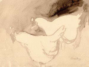 シュファーム・チキンズ, c.2019 (ink on paper) 作： Janel Bragg