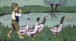 行列（紙に木版画） 作： Janet Fisher
