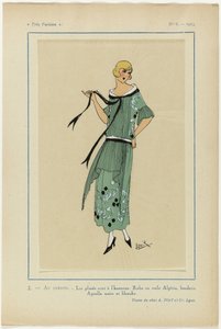 非常にパリジャン、1923年、No 6: 2.- IN THE GARDEN. / プリーツが脚光を浴びている... 作： Janik