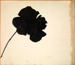 ヤニス・クネリス作「無題-黒いバラ 作： Jannis Kounellis