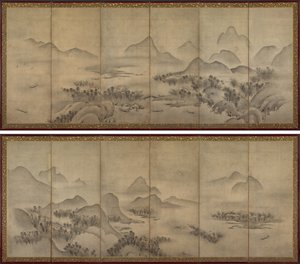 月明かりの風景 作： Japan, Muromachi period