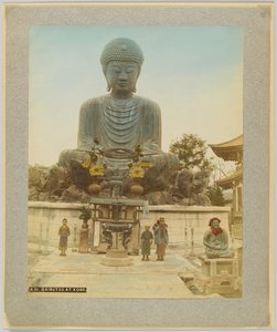 神戸の大仏（手彩色のモノクロ写真