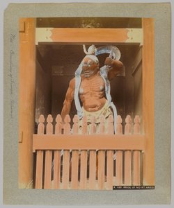 日光の仁王像（手彩色のモノクロ写真 作： Japanese Photographer