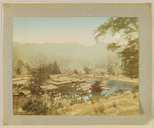 宮島大社（日本）（手彩色のモノクロ写真 作： Japanese Photographer