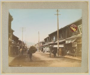 日本、神戸、元町（手彩色のモノクロ写真 作： Japanese Photographer