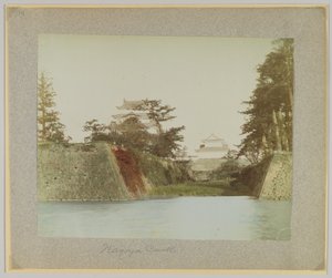 名古屋城（日本）（手彩色のモノクロ写真 作： Japanese Photographer