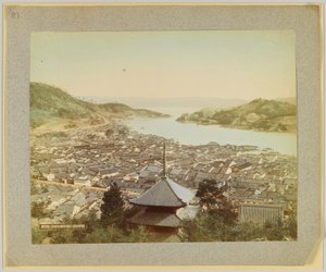 日本・尾道市（手彩色のモノクロ写真