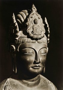 Yumechigai Kannon from the Early Nara Period, Horyuji, Nara, Japan, 1950  作： Japanese Photographer