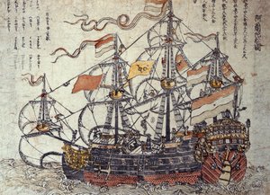 オランダ船（木版）