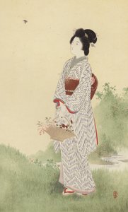 Uma garota japonesa (chromolitho) 作： Japanese School