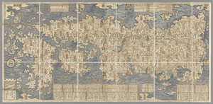 石川長柄が描いた大きな色付き日本地図 作： Japanese School