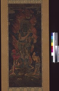 Acala Vidy^Ar^Aja (Fud? My??) And Two Attendants (シルクにインクとカラー) 作： Japanese School