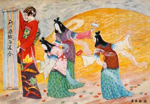 かけもの工房（掛軸絵）の宣伝 作： Japanese School