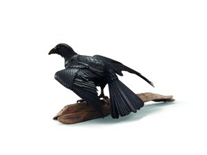 カラスの鉄の関節彫刻 作： Japanese School