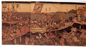 芳島の戦い。 作： Japanese School
