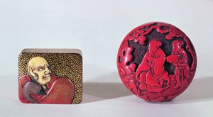 彫られた根付、日本 作： Japanese School