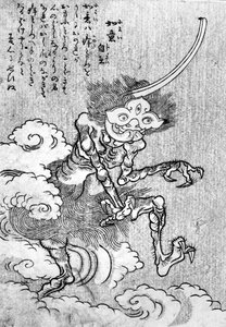 悪魔（木版） 作： Japanese School