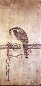 ファルコン。15世紀の日本の作品、デイズンの作品。ジェノバ、キョッソーネ美術館 作： Japanese School