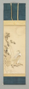 鷹と木 16世紀頃（掛軸 作： Japanese School