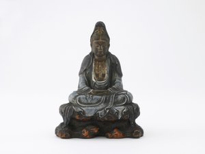 Image of seated Kannon, Kyoto, Kyoto-fu, Edo period or Meiji era (ceramic) 作： Japanese School