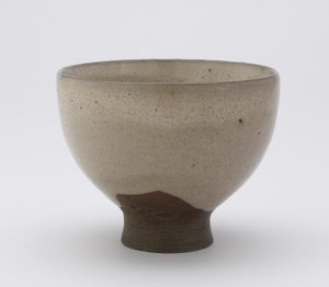 因久山焼碗、碗、1804〜25年頃（籾殻灰釉の石器） 作： Japanese School