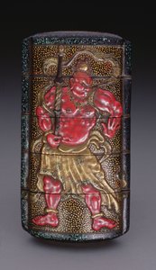 江戸時代の仁王で飾られた印籠（1615-1868）和（漆）