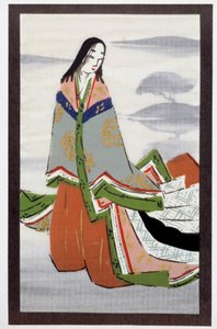 日本文学：紫式部「源氏物語」の「末摘花」の章に描かれた挿絵（10～11世紀） 15世紀 個人蔵 作： Japanese School