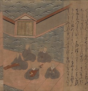 日本のミュージシャン、「大勝館」のイラスト（紙にインクとカラー）