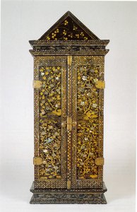 桃山時代の宗教小像を収めるために設計された南蛮キリスト教の神輿 作： Japanese School