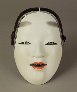 能面（若い女性の面）、日本 作： Japanese School