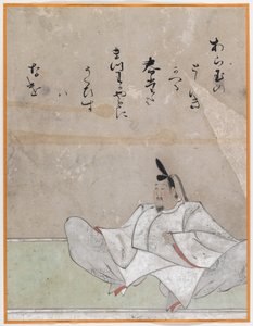 三十六花線のひとつ、アルバムリーフ（紙にインク） 作： Japanese School