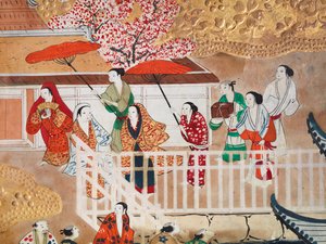 長一屏風 - 八曲一双屏風（絵画） 作： 日本語学校