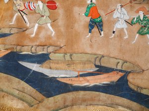 長一屏風 - 八曲一双屏風（絵画） 作： 日本語学校