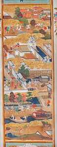 長一屏風 - 八曲一双屏風（絵画） 作： 日本語学校