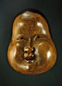 Otafuku mask (papier mache) 作： Japanese School