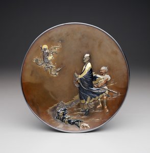明治時代のプラーク。 1870年頃（銀、銅、金箔） 作： Japanese School