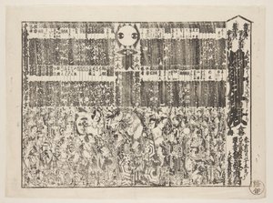 開幕プログラムのプレイビル（「かおみせ番付」）（カラー木版画 作： Japanese School