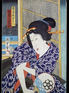 扇子を持つ女優の肖像