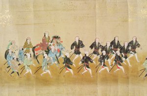 1651年の徳川家綱継承後の第6駐韓韓国大使館、おそらく加納増信（1625-94）1655-57（スクロール絵画） 作： Japanese School