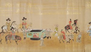1651年に徳川家綱が継承された当時の名駅1にある駐日韓国第6大使館、おそらく加納増信（1625-94）（巻物）（詳細）