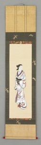 1800年頃の女性の立ち姿 作： Japanese School