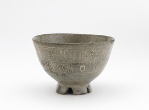 Tea bowl in mishima style, Karatsu ware 作： Japanese School