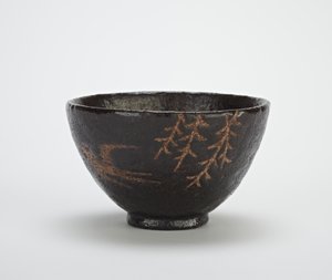 茶碗、不明 楽焼工房 作： Japanese School