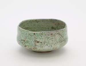 偽楽焼の茶碗、未知の楽焼工房 作： Japanese School