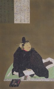 歌人・在原業平（825-880）「国華」より 1910年9月（カラーメンバー） 作： Japanese School
