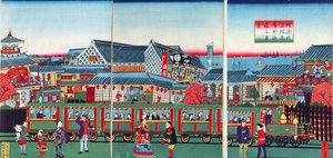 19世紀後半の横浜で電車 作： Japanese School