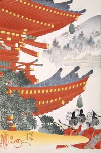 19世紀の木版画アルバム（カラーウッドブロックプリント）から出発するウォリアーズ 作： Japanese School